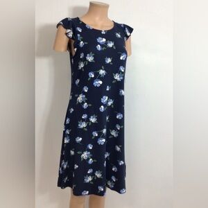 Old Navy Navy Blue Floral Maxi Dress